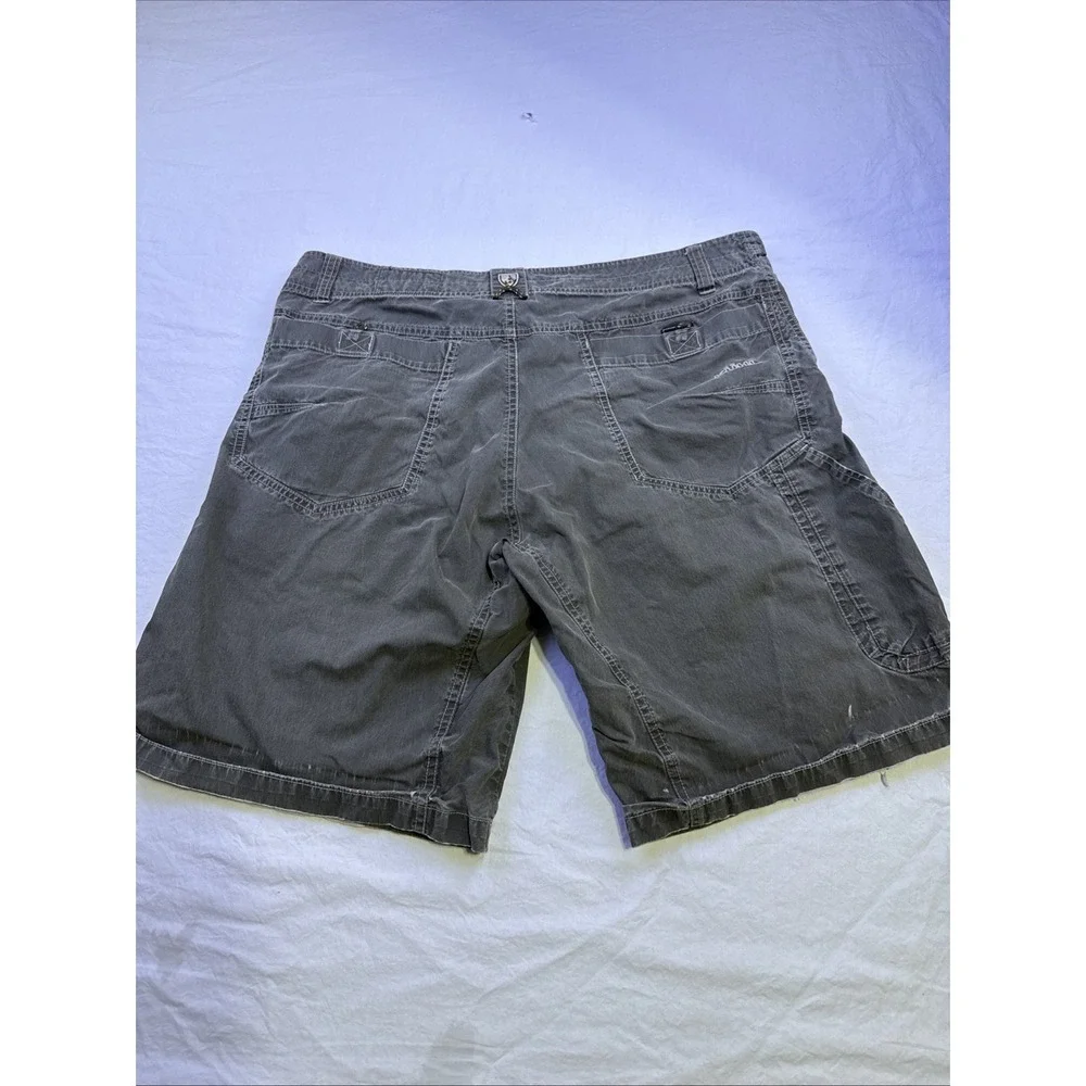 Kuhl  SHORTS MENS 36  BRN GRAY Vintage Patina Dye Hiking, Climbing, Rock